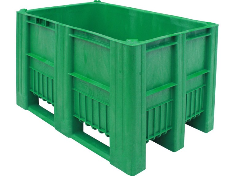 BoxPallet 1200х800х740 мм зеленый сплошной купить в Белгороде