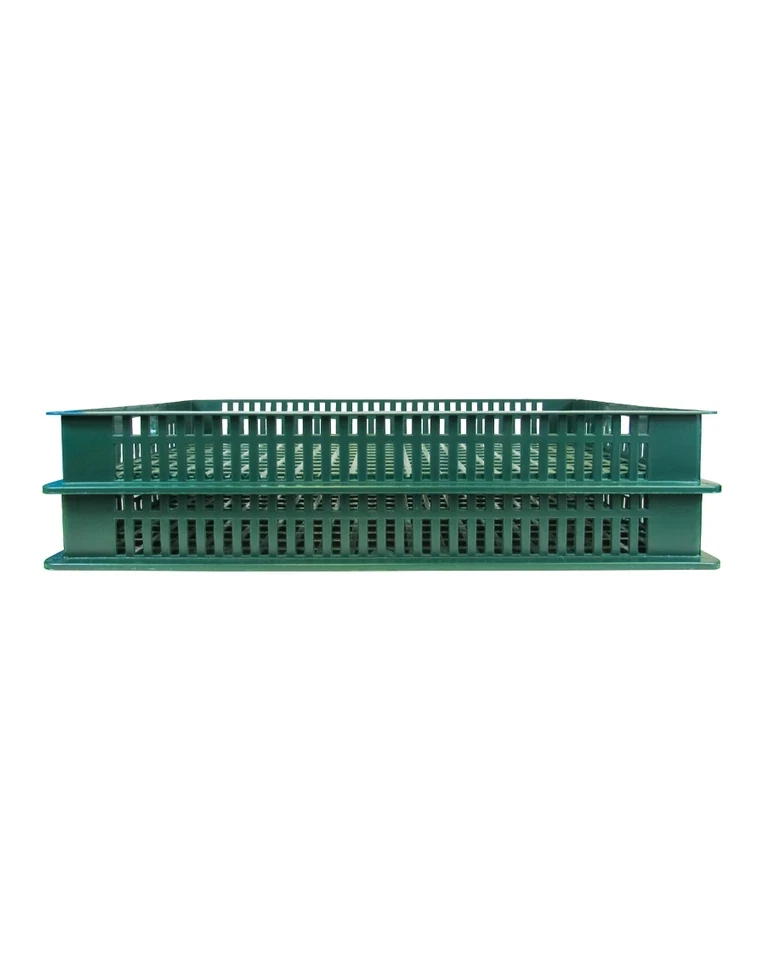 Ящик 740х465х95 перфорированный  зелёный