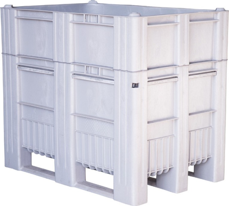 BoxPallet 1200х800х1035 сплошной, на полозьях серый купить в Белгороде