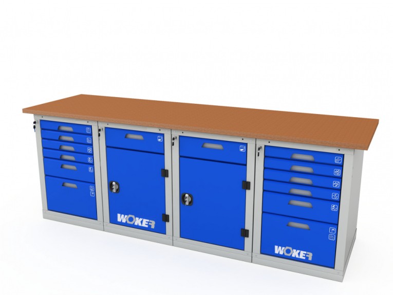 Верстак четырехтумбовый WOKER PRO 46226.2400 купить в Белгороде