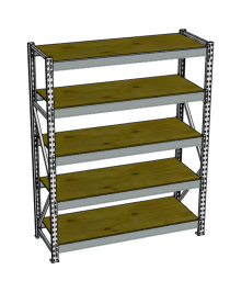 Стеллаж грузовой СГР 2000x2100x600 5 полок (фанера) Стеллаж грузовой СГР 2000x2100x600 5 полок (фанера)
