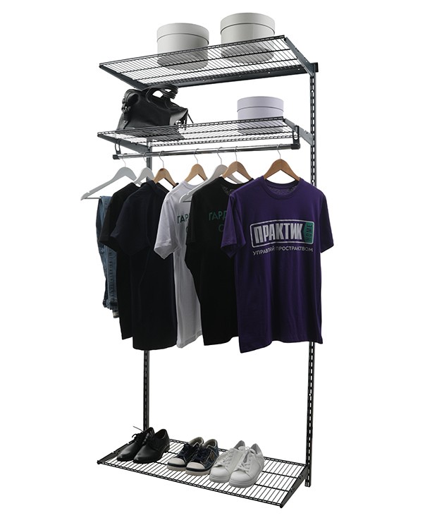 Гардеробная система Практик Home Basic G90 графит купить в Белгороде