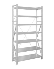 Стеллаж MS U 2000x1200x500 7 полок (280 кг, металл) Стеллаж MS U 2000x1200x500 7 полок (280 кг, металл)