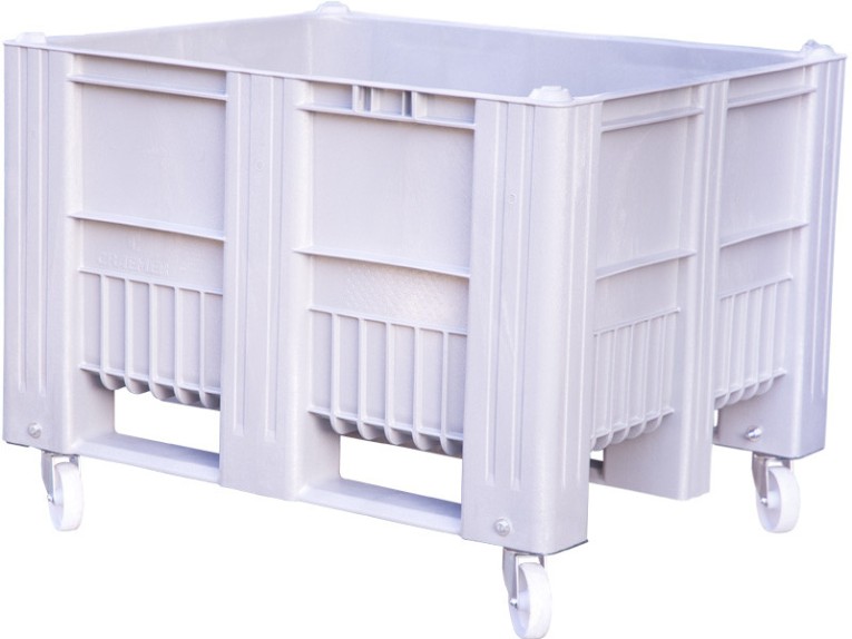 BoxPallet 1200x1000x900 мм сплошной на колесах серый купить в Белгороде