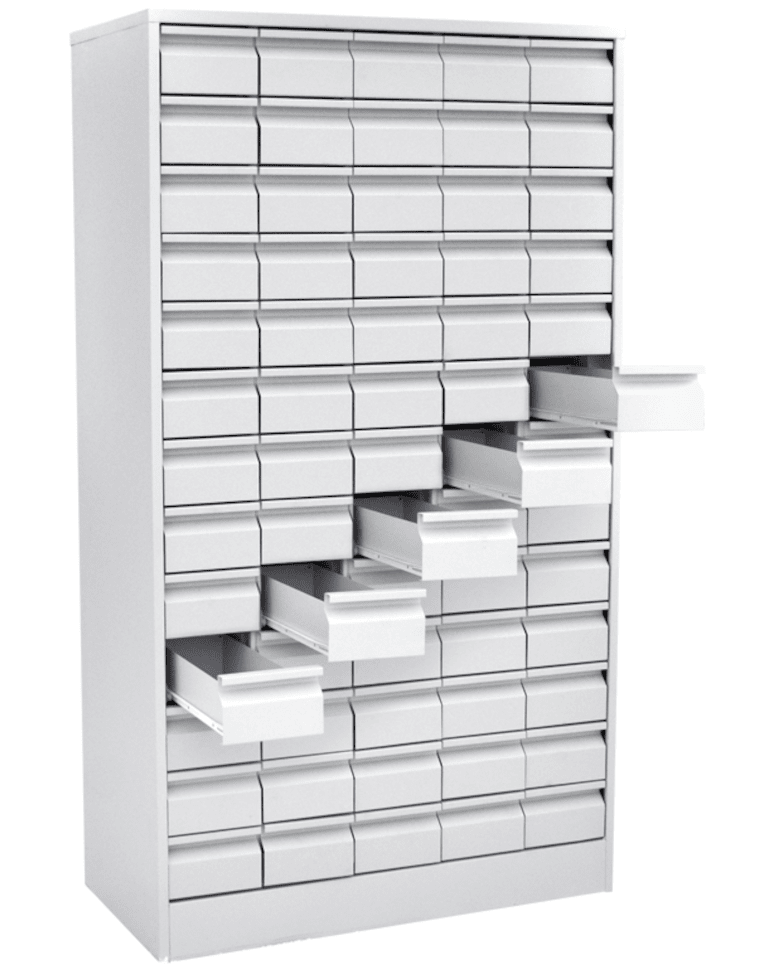 Шкаф картотечный для библиотечных карточек (65 ящиков) купить в Белгороде