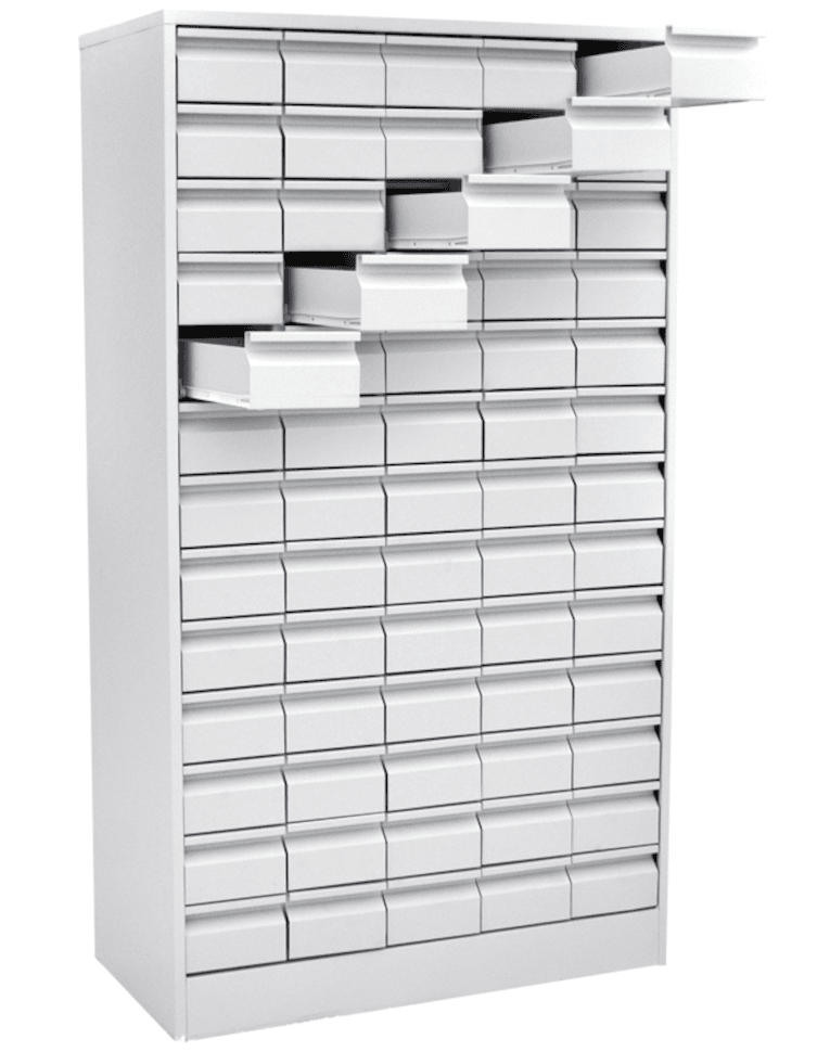 Шкаф картотечный для библиотечных карточек (65 ящиков) купить в Белгороде