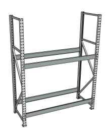 Стеллаж грузовой СГР 2000x1200x600 2 полки (без настила) Стеллаж грузовой СГР 2000x1200x600 2 полки (без настила)