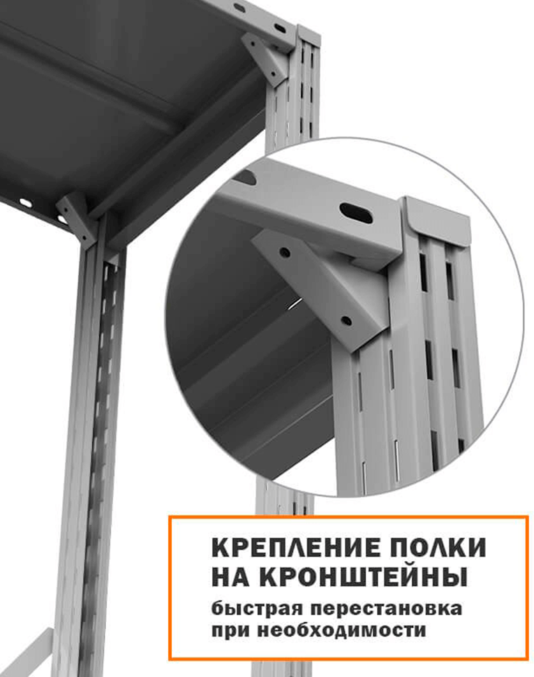 Стеллаж ТСУ 2000x1500x600 5 полок (300 кг, перф) купить в Белгороде