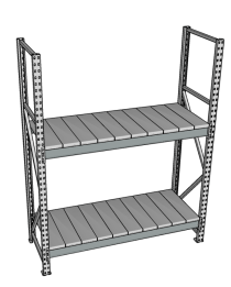 Стеллаж грузовой СГР 2500x1500x400 2 полки (металл) Стеллаж грузовой СГР 2500x1500x400 2 полки (металл)