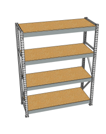 Стеллаж грузовой СГР 2000x1500x500 4 полки (ДСП) Стеллаж грузовой СГР 2000x1500x500 4 полки (ДСП)