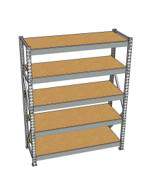 Стеллаж грузовой СГР 2500x1800x400 5 полок (ДСП)