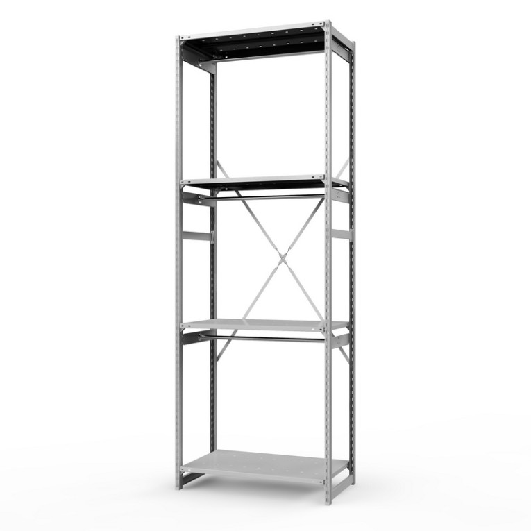 Стеллаж металлический ТСУ Универсал, 3000х1060х600 мм.Штанги: 3шт. Полки: металл перф. 4 шт. купить в Белгороде Стеллаж металлический ТСУ Универсал, 3000х1060х600 мм.Штанги: 3шт. Полки: металл перф. 4 шт. купить в Белгороде