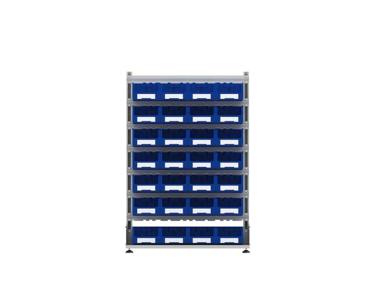 Стеллаж для пластиковых лотков SORTEX двухсторонний 1500x1000x800.03 купить в Белгороде