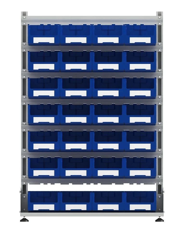 Стеллаж для пластиковых лотков SORTEX двухсторонний 1500x1000x800.03 купить в Белгороде