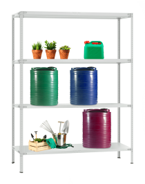 Стеллаж металлический Титан МС-900 2300x1000x300 4 полки Стеллаж металлический Титан МС-900 2300x1000x300 4 полки