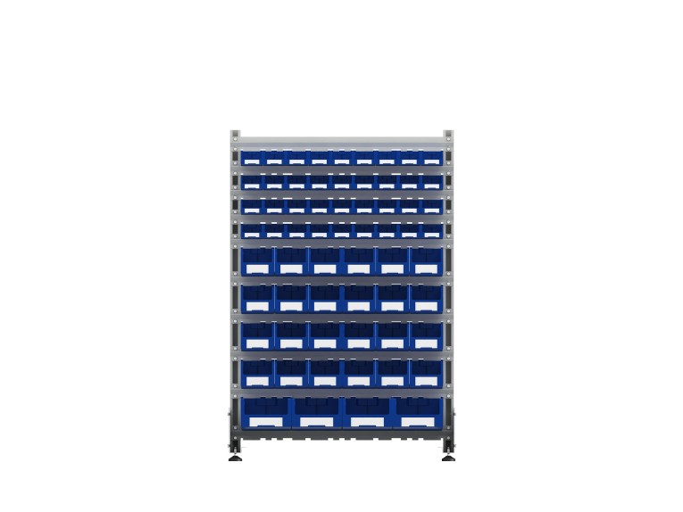 Стеллаж для пластиковых лотков SORTEX двухсторонний 1500x1000x800.05 купить в Белгороде