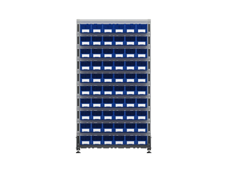 Стеллаж для пластиковых лотков SORTEX двухсторонний 1800x1000x800.02 купить в Белгороде Стеллаж для пластиковых лотков SORTEX двухсторонний 1800x1000x800.02 купить в Белгороде