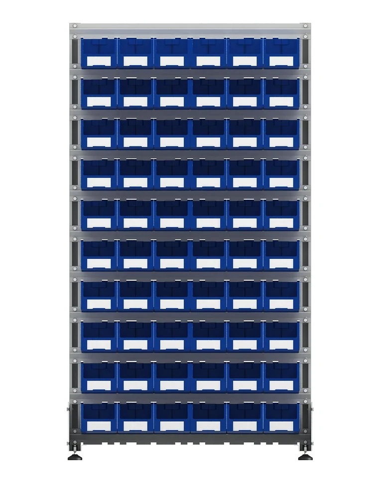 Стеллаж для пластиковых лотков SORTEX двухсторонний 1800x1000x800.02 купить в Белгороде