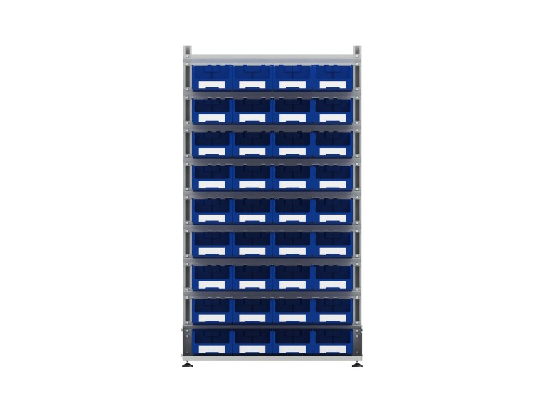 Стеллаж для пластиковых лотков SORTEX двухсторонний 1800x1000x800.03 купить в Белгороде