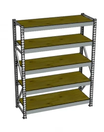 Стеллаж грузовой СГР 2500x900x800 5 полок (фанера)