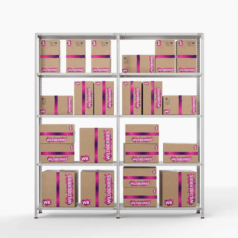 Стеллаж ПВЗ Wildberries 2000х2000х400 5 полок купить в Белгороде Стеллаж ПВЗ Wildberries 2000х2000х400 5 полок купить в Белгороде