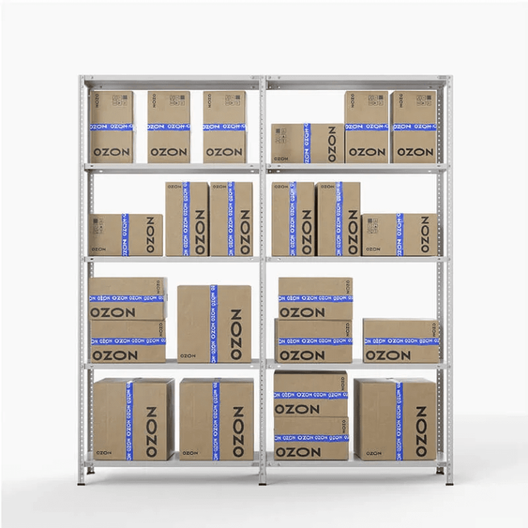 Стеллаж ПВЗ Озон 2000х2000х400 5 полок купить в Белгороде Стеллаж ПВЗ Озон 2000х2000х400 5 полок купить в Белгороде