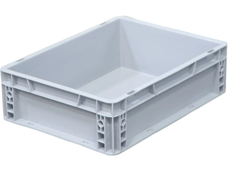 Ящик 400х300х120 сплошной, усиленное дно, цв. серый купить в Белгороде