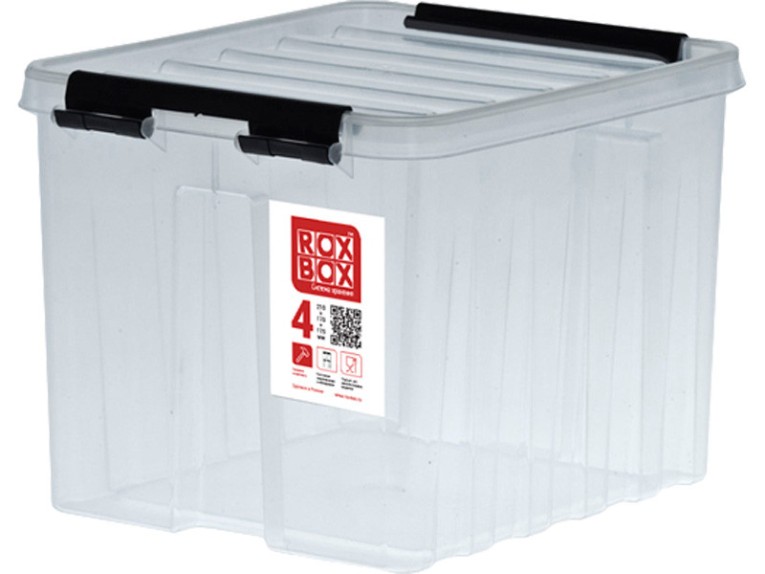 Контейнер Rox Box Original 4 (210х170х175 мм с крышкой и клипсами прозрачный) купить в Белгороде