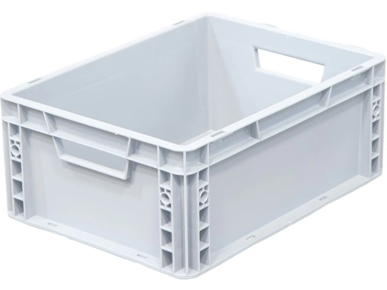 Ящик 400х300х170 сплошной, усиленное дно, цв. серый купить в Белгороде