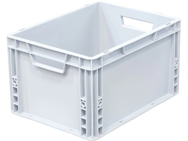 Ящик 400х300х220 сплошной, усиленное дно, цв. серый купить в Белгороде