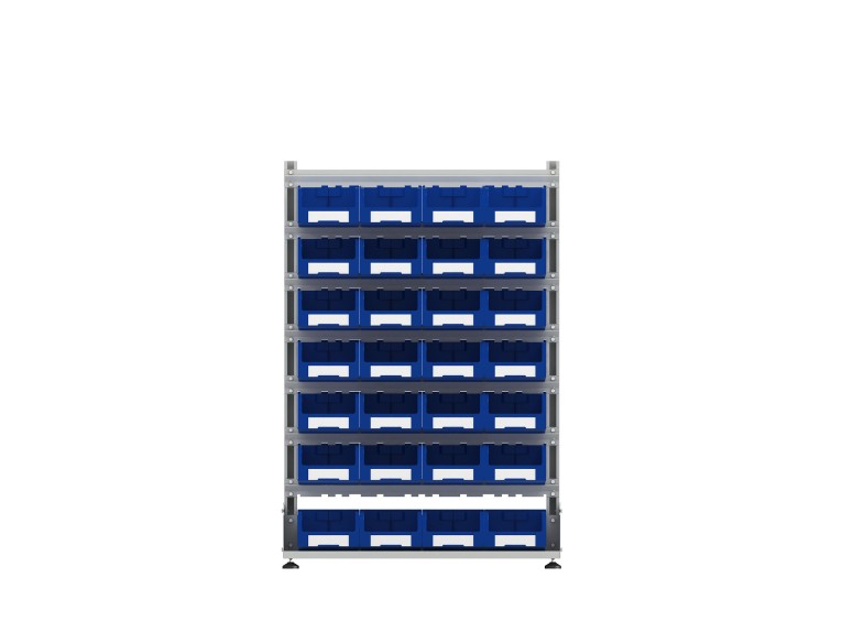 Стеллаж для пластиковых лотков SORTEX односторонний 1500x1000x450.03 купить в Белгороде