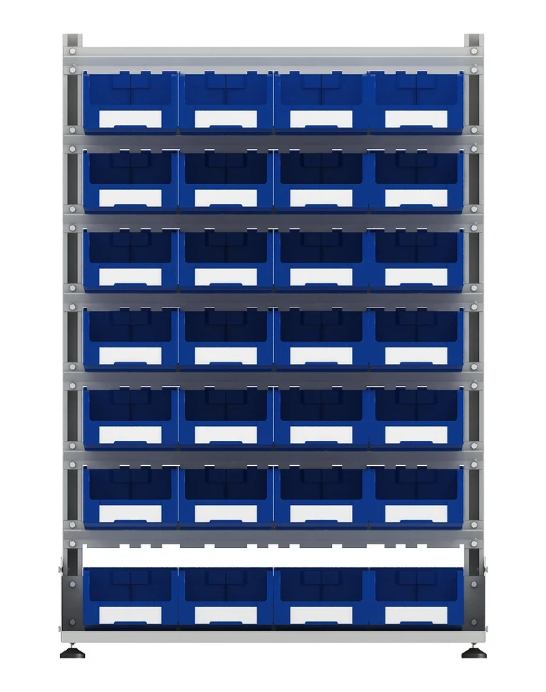Стеллаж для пластиковых лотков SORTEX односторонний 1500x1000x450.03 купить в Белгороде