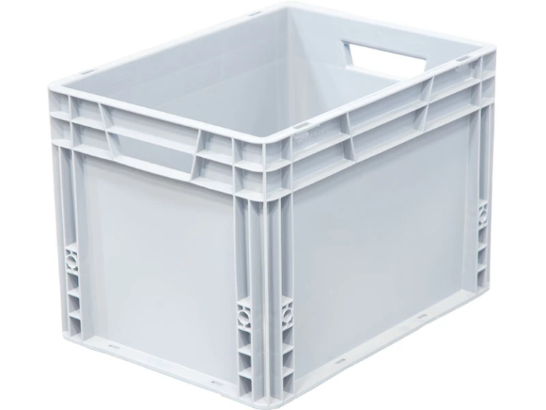 Ящик 400х300х270 сплошной, усиленное дно, цв. серый купить в Белгороде