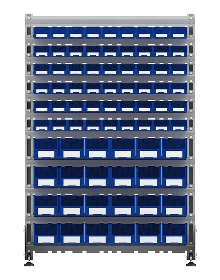 Стеллаж для пластиковых лотков SORTEX односторонний 1500x1000x450.04 купить в Белгороде