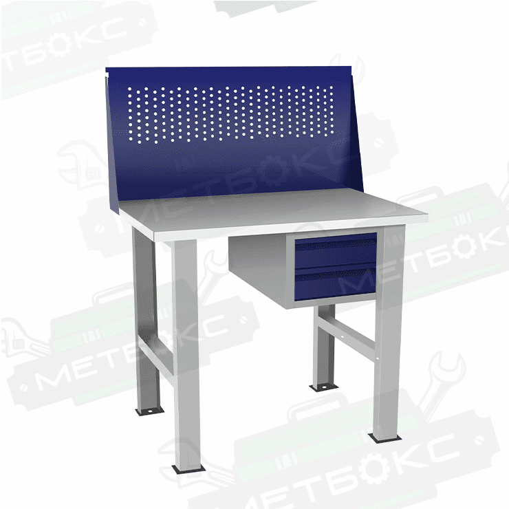 Верстак бестумбовый с подвесным ящиком ВП-Э с экраном купить в Белгороде Верстак бестумбовый с подвесным ящиком ВП-Э с экраном купить в Белгороде