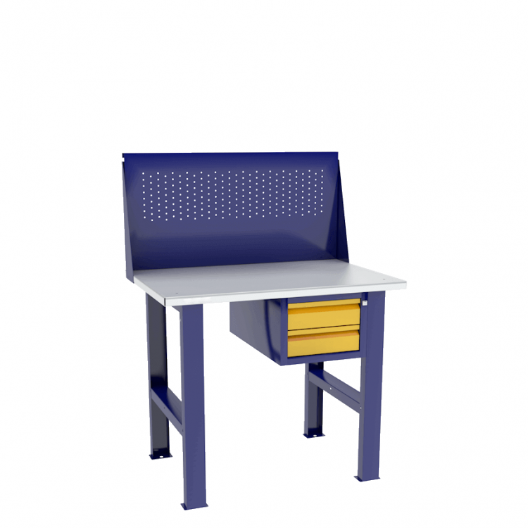 Верстак бестумбовый с подвесным ящиком ВП-Э с экраном купить в Белгороде Верстак бестумбовый с подвесным ящиком ВП-Э с экраном купить в Белгороде