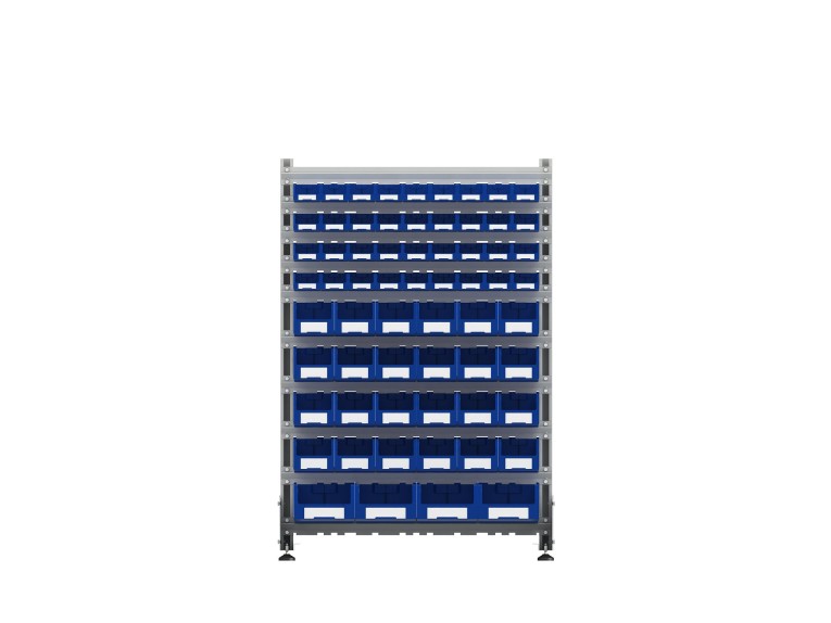 Стеллаж для пластиковых лотков SORTEX односторонний 1500x1000x450.05 купить в Белгороде