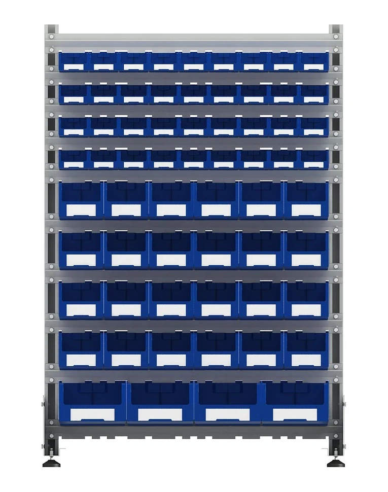 Стеллаж для пластиковых лотков SORTEX односторонний 1500x1000x450.05 купить в Белгороде