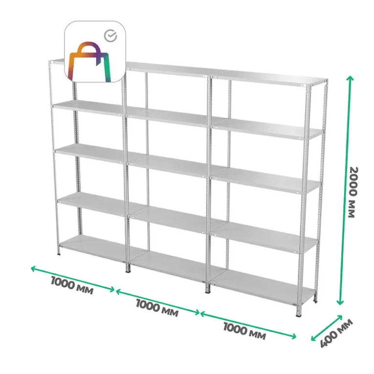 Стеллаж ПВЗ Сбер 2000х3000х400 5 полок купить в Белгороде Стеллаж ПВЗ Сбер 2000х3000х400 5 полок купить в Белгороде