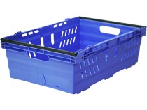 Ящик 600х400х197 со складываемыми ручками синий Ящик 600х400х197 со складываемыми ручками синий