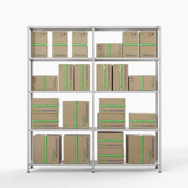 Стеллаж ПВЗ Сбер 2000х2000х400 5 полок купить в Белгороде Стеллаж ПВЗ Сбер 2000х2000х400 5 полок купить в Белгороде