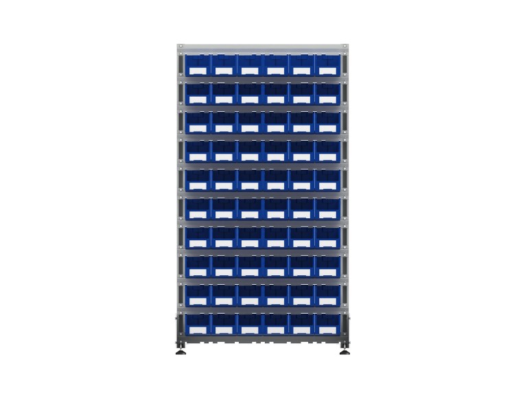 Стеллаж для пластиковых лотков SORTEX односторонний 1800x1000x450.02 купить в Белгороде