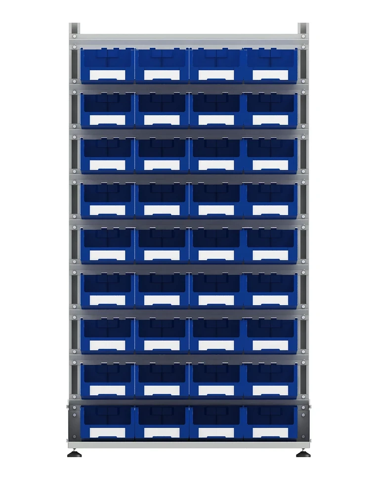 Стеллаж для пластиковых лотков SORTEX односторонний 1800x1000x450.03 купить в Белгороде