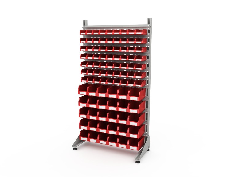 Стеллаж для пластиковых лотков SORTEX односторонний 1800x1000x450.04 купить в Белгороде Стеллаж для пластиковых лотков SORTEX односторонний 1800x1000x450.04 купить в Белгороде