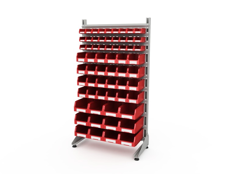 Стеллаж для пластиковых лотков SORTEX односторонний 1800x1000x450.05 купить в Белгороде