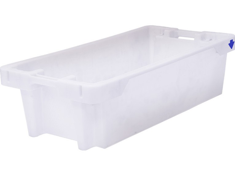 Ящик рыбный 800х400х225 конусный 25 кг/40 л с дренажными отверстиями белый 81651100 купить в Белгороде Ящик рыбный 800х400х225 конусный 25 кг/40 л с дренажными отверстиями белый 81651100 купить в Белгороде