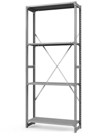 Стеллаж ТСУ 2500x700x600 4 полки (300 кг, металл) Стеллаж ТСУ 2500x700x600 4 полки (300 кг, металл)