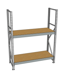 Стеллаж грузовой СГР 2000x900x400 2 полки (ДСП) Стеллаж грузовой СГР 2000x900x400 2 полки (ДСП)