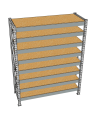 Стеллаж грузовой СГР 3000x900x800 8 полок (ДСП) Стеллаж грузовой СГР 3000x900x800 8 полок (ДСП)