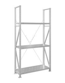 Стеллаж MS U 2500x1000x800 3 полки (400 кг, перф) Стеллаж MS U 2500x1000x800 3 полки (400 кг, перф)